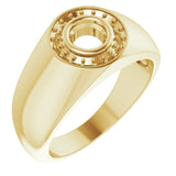 14K Yellow 5.2 mm Round Ring Mounting