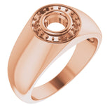 14K Rose 5.2 mm Round Ring Mounting