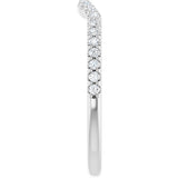14K White Gold 1/5 CTW Natural Diamond Contour Band