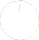 14K Yellow Gold 1.1 mm Adjustable Threader Cable 16-22" Chain
