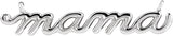 Sterling Silver 23x4.81 mm Petite Mama Script Necklace Center