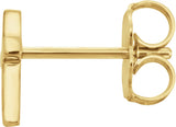 14K Yellow Gold 7.5 mm Cross Single Earring
