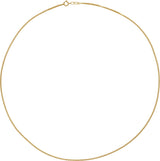 14K Yellow Gold 1.3 mm Diamond-Cut Box 18" Chain