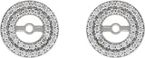 14K White Gold 1/4 CTW Diamond Earring Jackets