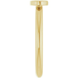 14K Yellow Gold 13x5.5 mm Oval Signet Ring