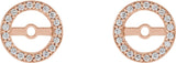 14K Rose Gold 1/8 CTW Natural Diamond Earring Jackets with 5.3 mm ID