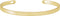 14K Yellow Gold Engravable Diamond Pierced Cuff 7