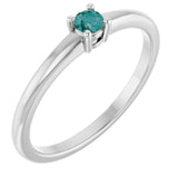 Sterling Silver Lab-Grown Alexandrite Ring