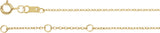 14K Yellow Gold Natural Blue Zircon Bezel-Set Solitaire 6 1/2-7 1/2" Bracelet