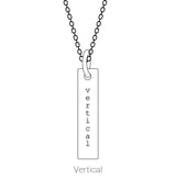 Sterling Silver Natural Peridot Family Engravable Bar Pendant