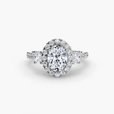 Three-Stone Ring with Halo 2