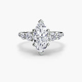 Five Stone Ring with Pavé Band