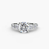 Five Stone Ring with Pavé Band