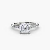 Solitaire with Shoulder Accents