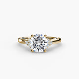Solitaire with Cluster Shoulders